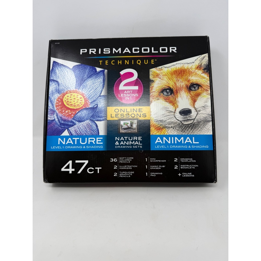 Prismacolor Technique Nature & Animal Drawing Set 47ct Level 1 Art Kit 2171797
